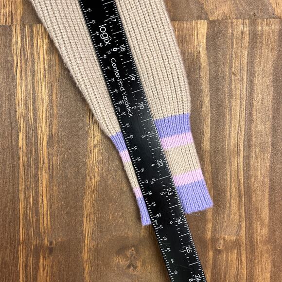 Hazel Moon Womens Sweater Brown Ribbed Cropped Long Sleeve Medium - Picture 9 of 13